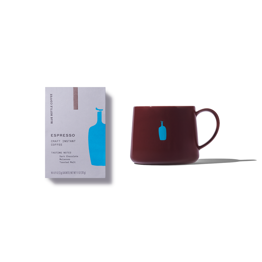 크래프트 인스턴트 커피 에스프레소 싱글 서브 & 홀리데이 머그 세트
